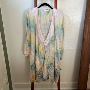 Colorful Tie-Dye Kimono Robe